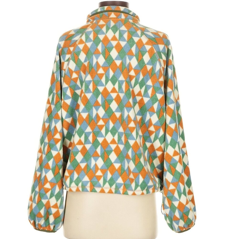 The GREAT. Outdoors Excursion Pullover in Maple Wood Diamond Geo Small - Picture 4 of 5
